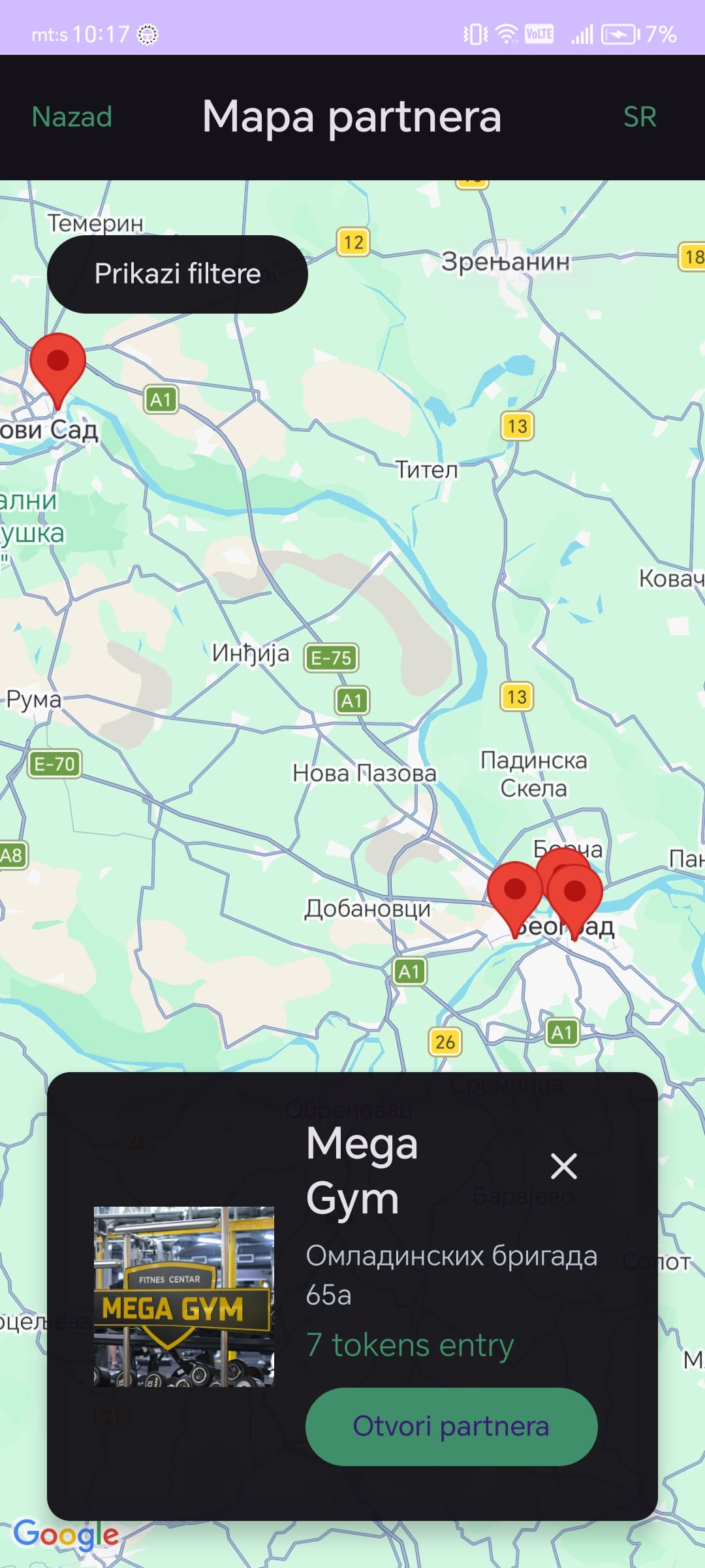 TokenPass map filter closed